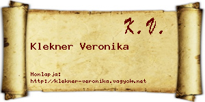 Klekner Veronika névjegykártya